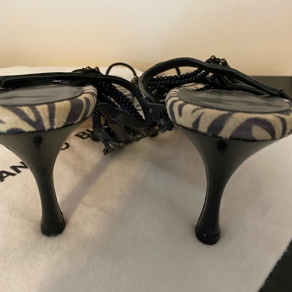 New Manolo Blahnik Beaded Sandals
